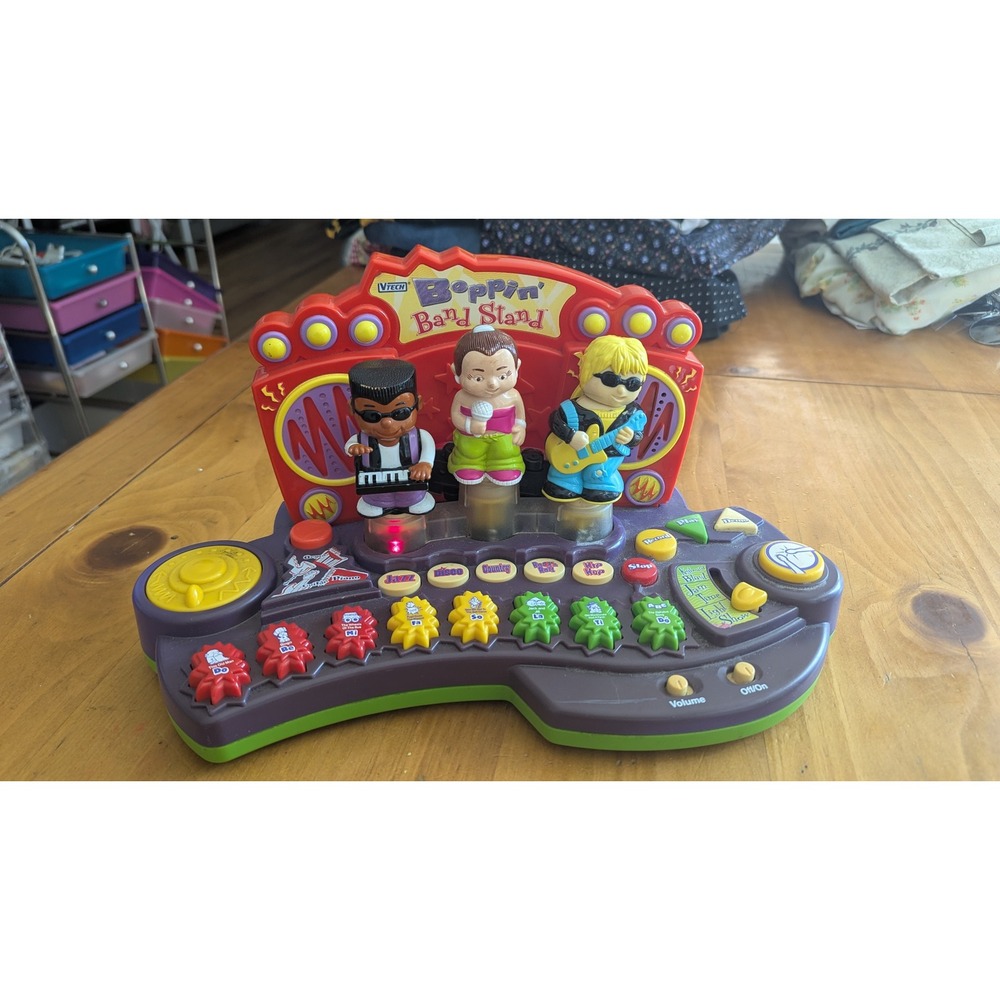 Vintage Boppin Band Stand Musical Toy Interactive Electronic Keyboard